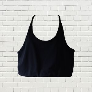 Black Halter Racerback Bralette from Girlfriend Collective